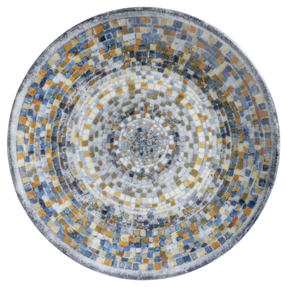 VEGA Teller flach Terra Mosaic; 20.5 cm (Ø); blau/weiss/orange; rund; 6 Stück / Pack