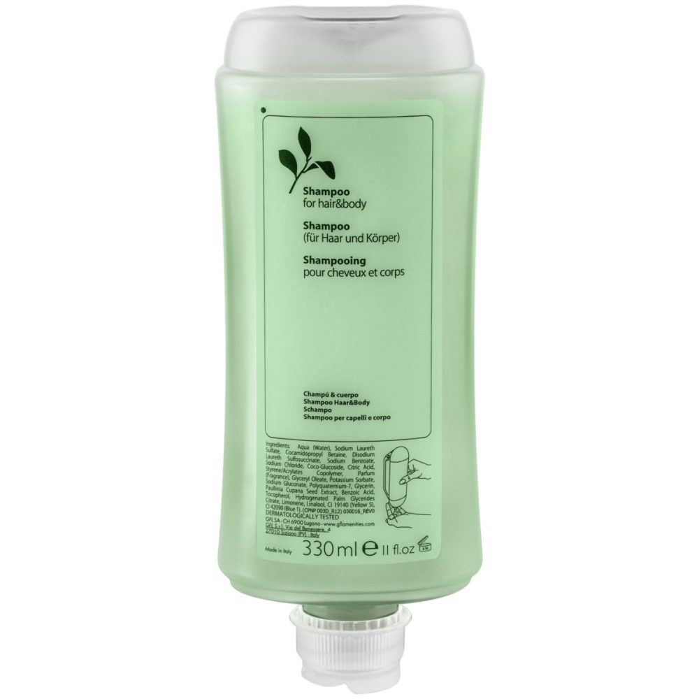 V-Touch Hotel Shampoo und Duschgel Green Tea im Spendersystem; 330 ml; hellgrün; 24 Stück / Pack