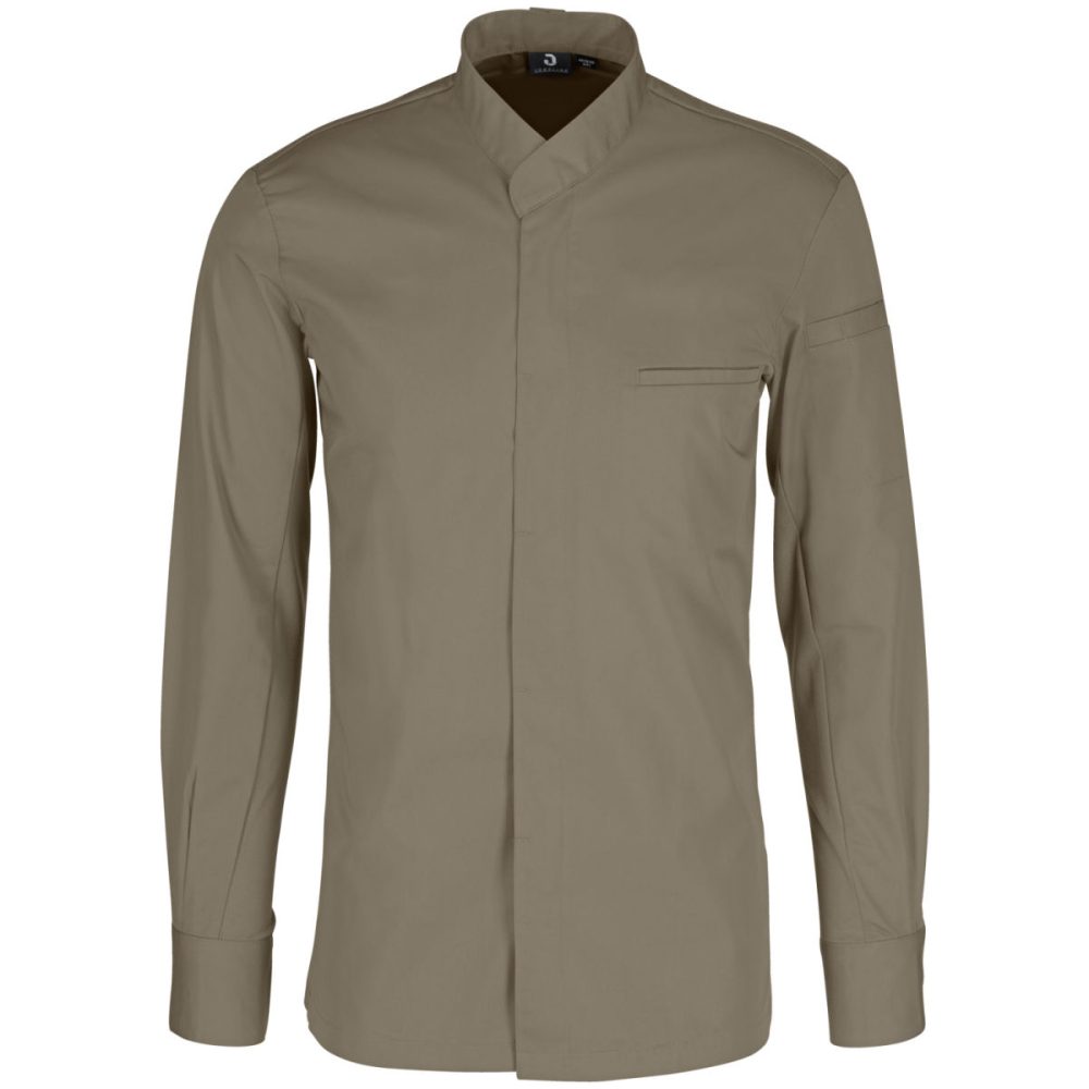 JOBELINE Herren Kochjacke Marco Langarm; Kleidergrösse 58; taupe