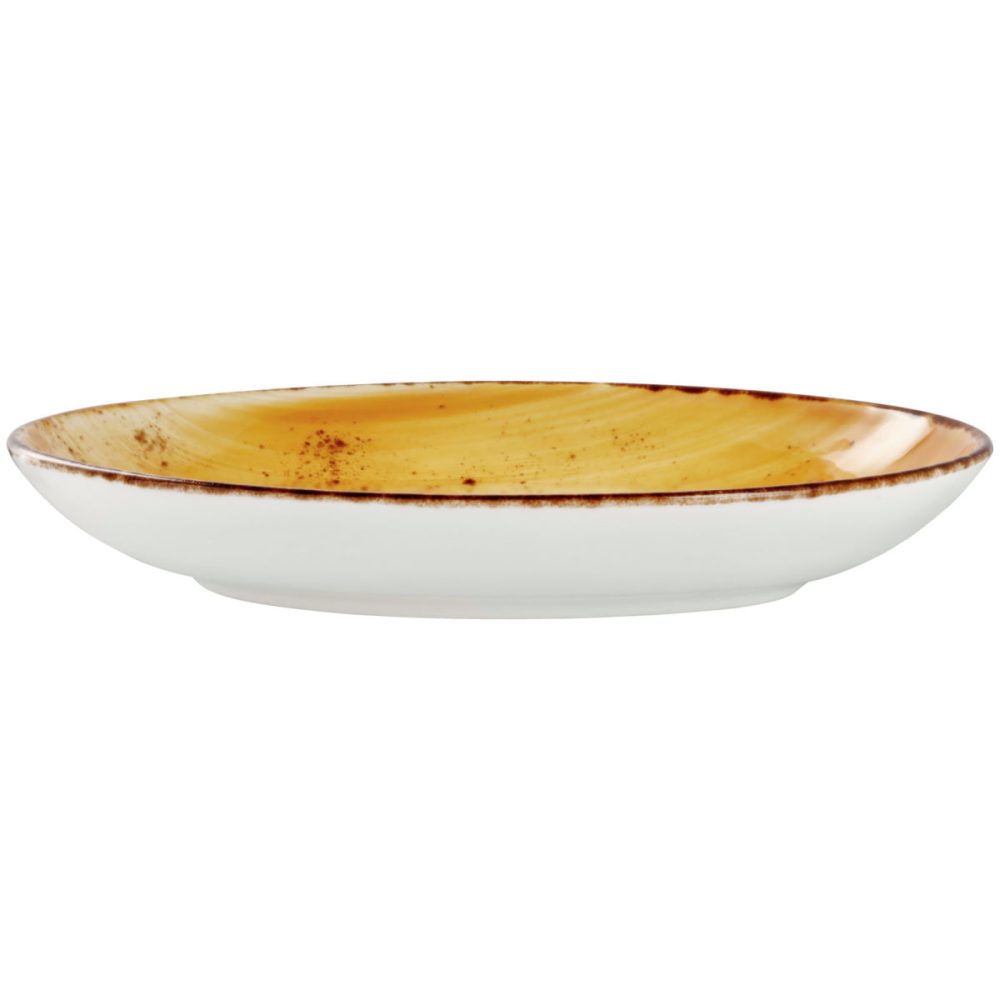 VEGA Teller tief Nebro oval; 800 ml, 27x20.5x4.2 cm (LxBxH); gelb; oval; 6 Stück / Pack