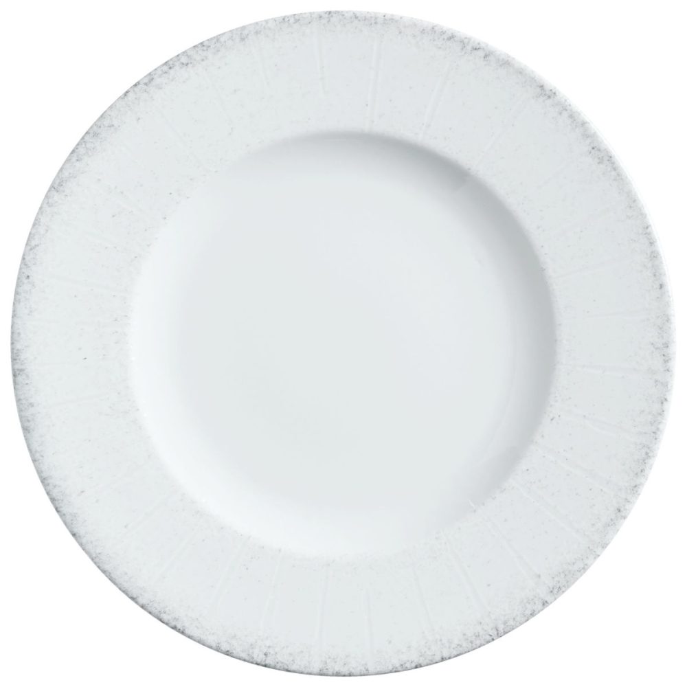VEGA Teller flach Caju mit Fahne; 28 cm (Ø); weiss/grau; rund; 6 Stück / Pack