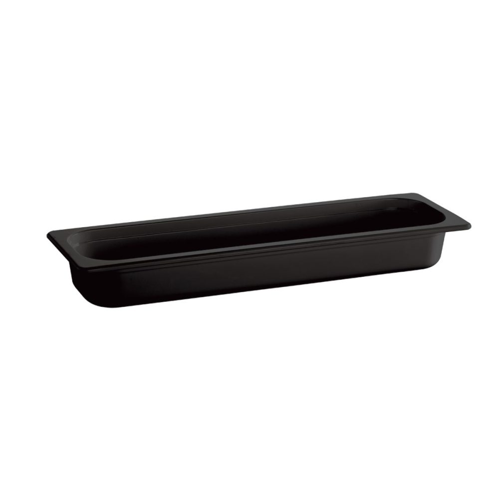 APS GN 1/4 Behälter ECO LINE, Melamin; GN 2/4, 3000 ml, 53x16.2x6.5 cm (LxBxT); schwarz