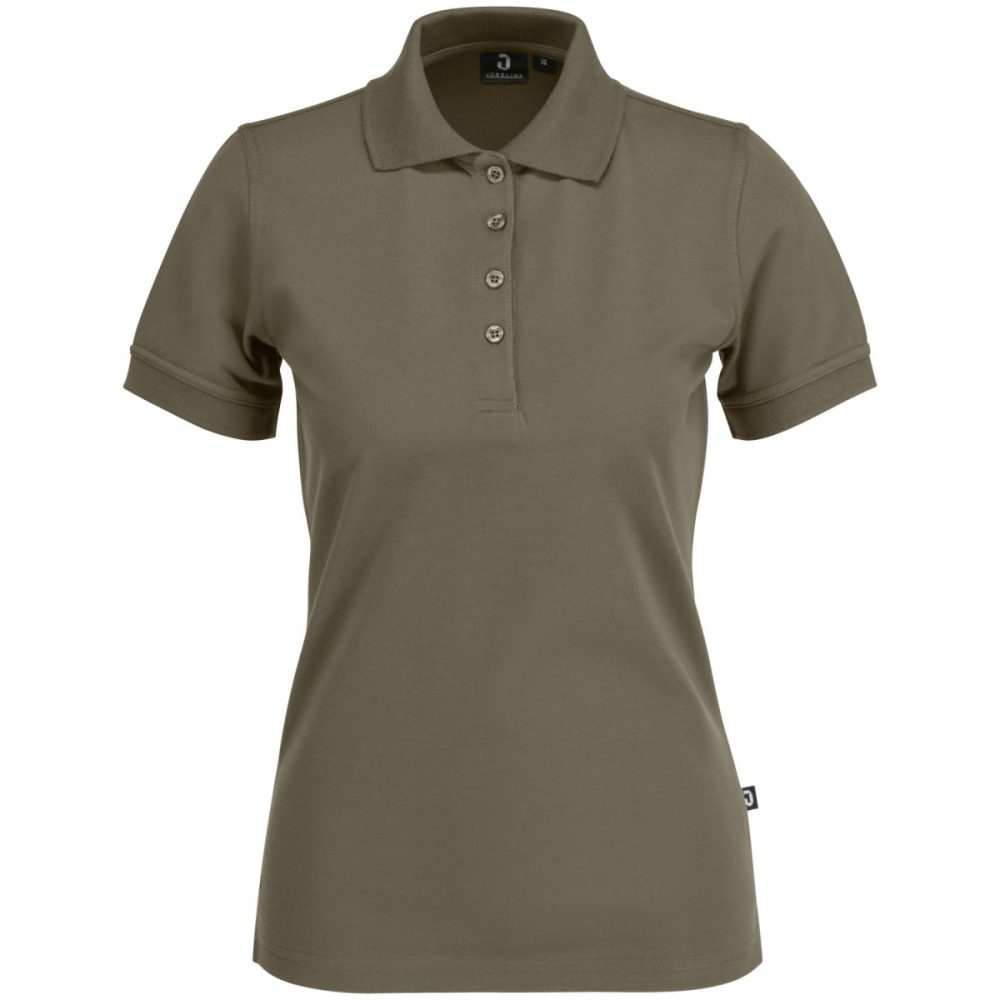JOBELINE Damen Poloshirt Fly Kurzarm; Kleidergrösse M; taupe