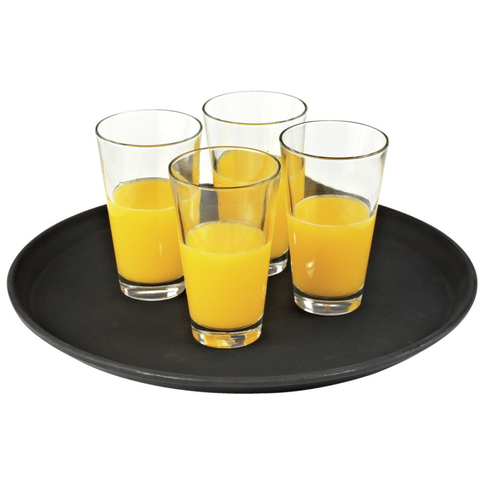 PULSIVA Serviertablett  Platter rund; 36 cm (Ø); schwarz; rund