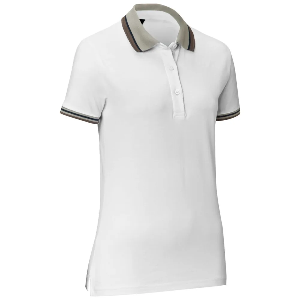 JOBELINE Damen-Polo Cato Line; Kleidergrösse XS; weiss