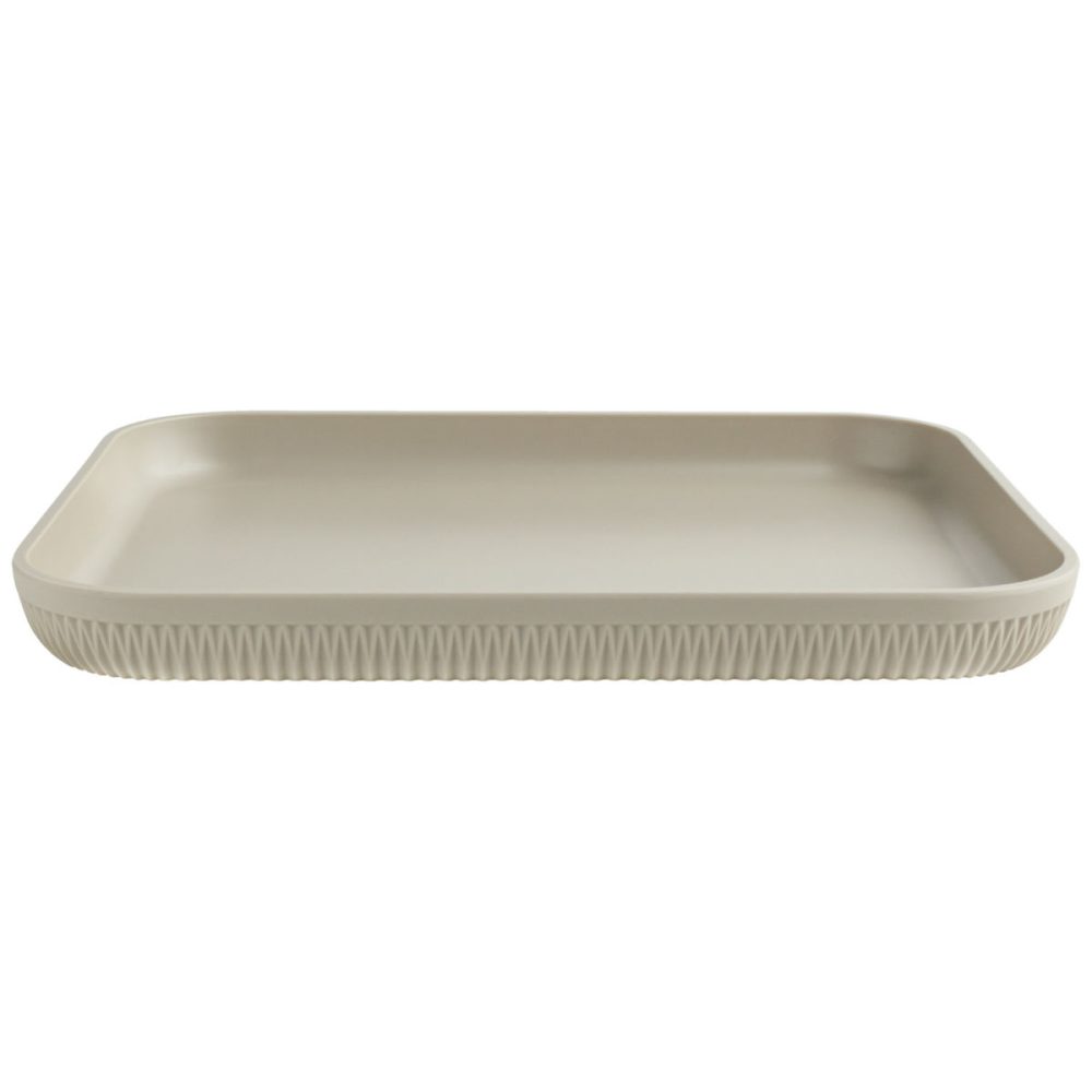 VEGA Platte Kanas rechteckig mit Relief; 32.5x26.5x3 cm (LxBxH); beige; rechteckig