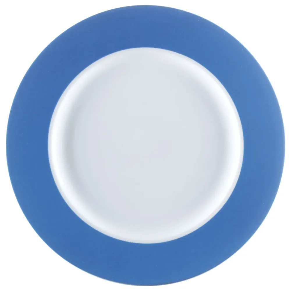 PULSIVA Teller Multi-Color flach; 25.3x2.3 cm (ØxH); weiss/blau; rund; 6 Stück / Pack