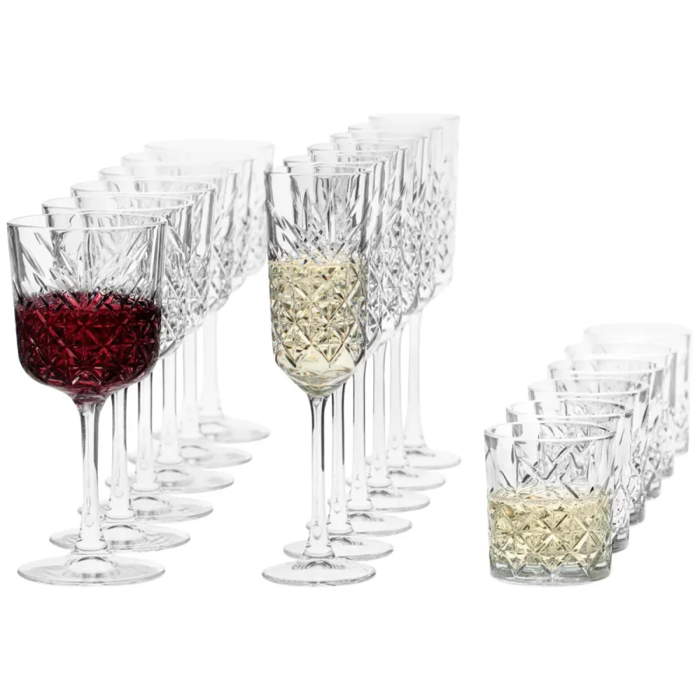 Pasabahçe Gläser-Set Timeless 18-teilig; 210 ml, 7.5x8.3 cm (ØxH); transparent