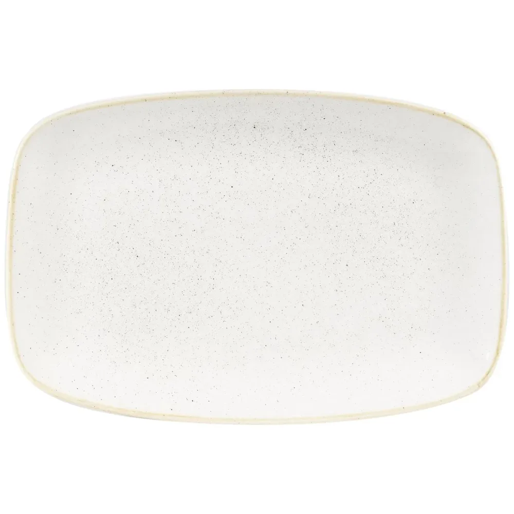 Churchill Chefs Oblong Platte Stonecast Barley White; 30x19.9 cm (LxB); weiss/braun; rechteckig; 6 Stück / Pack