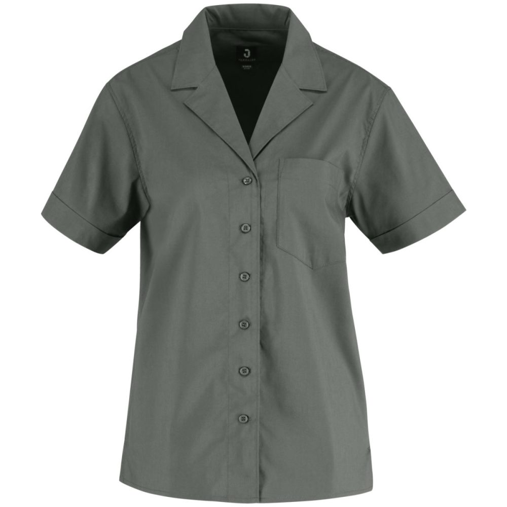 JOBELINE Damen Bluse Magnum Kurzarm; Kleidergrösse 44; dunkelgrau