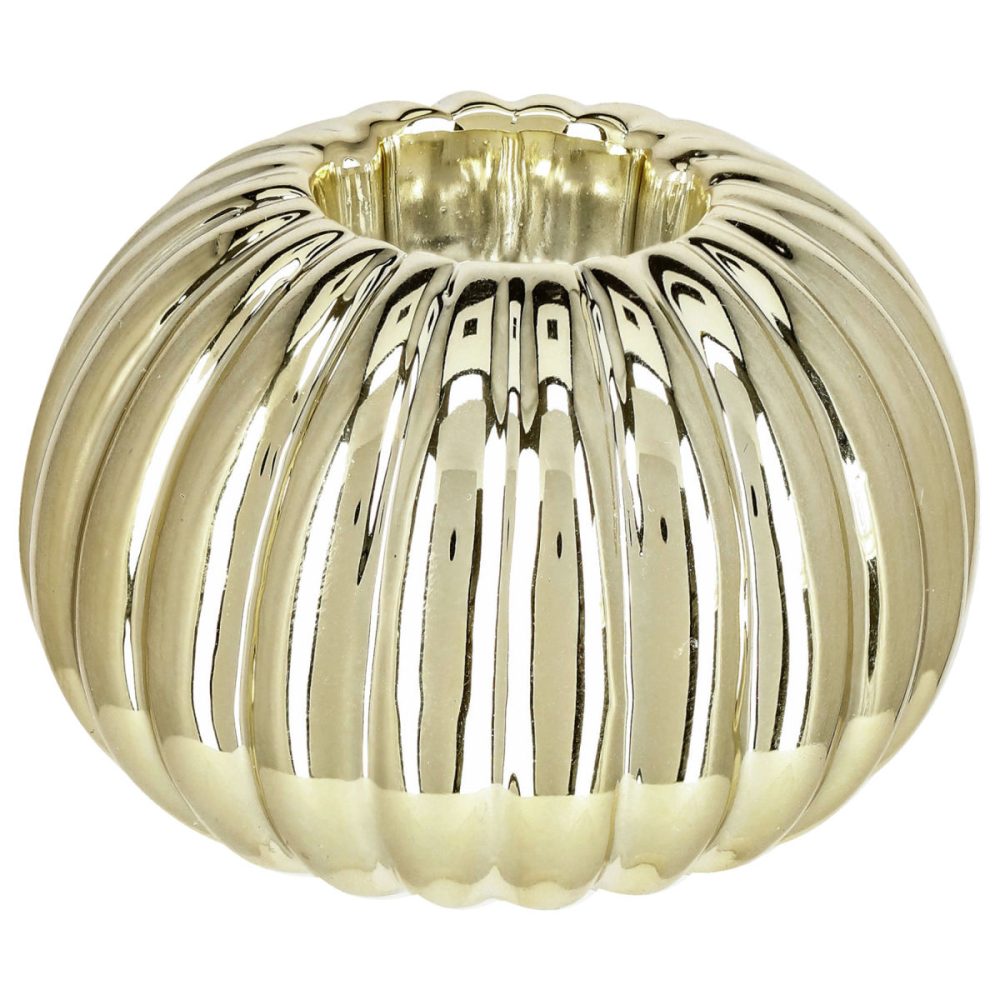 Spitzkerzenhalter Thian; 6.4x4.2 cm (ØxH); gold