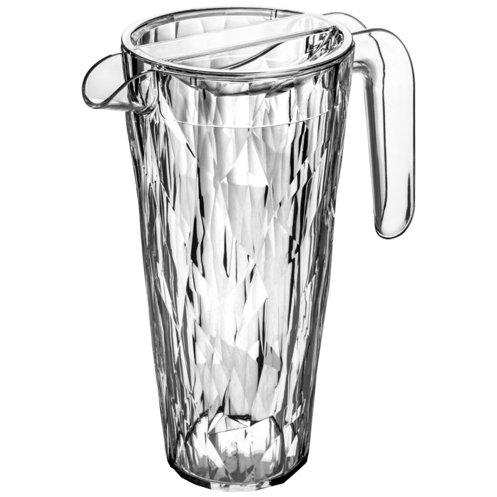 koziol Wasserkaraffe Club Pitcher Superglas; 1500 ml, 12.2x25 cm (ØxH); transparent; 4 Stück / Pack