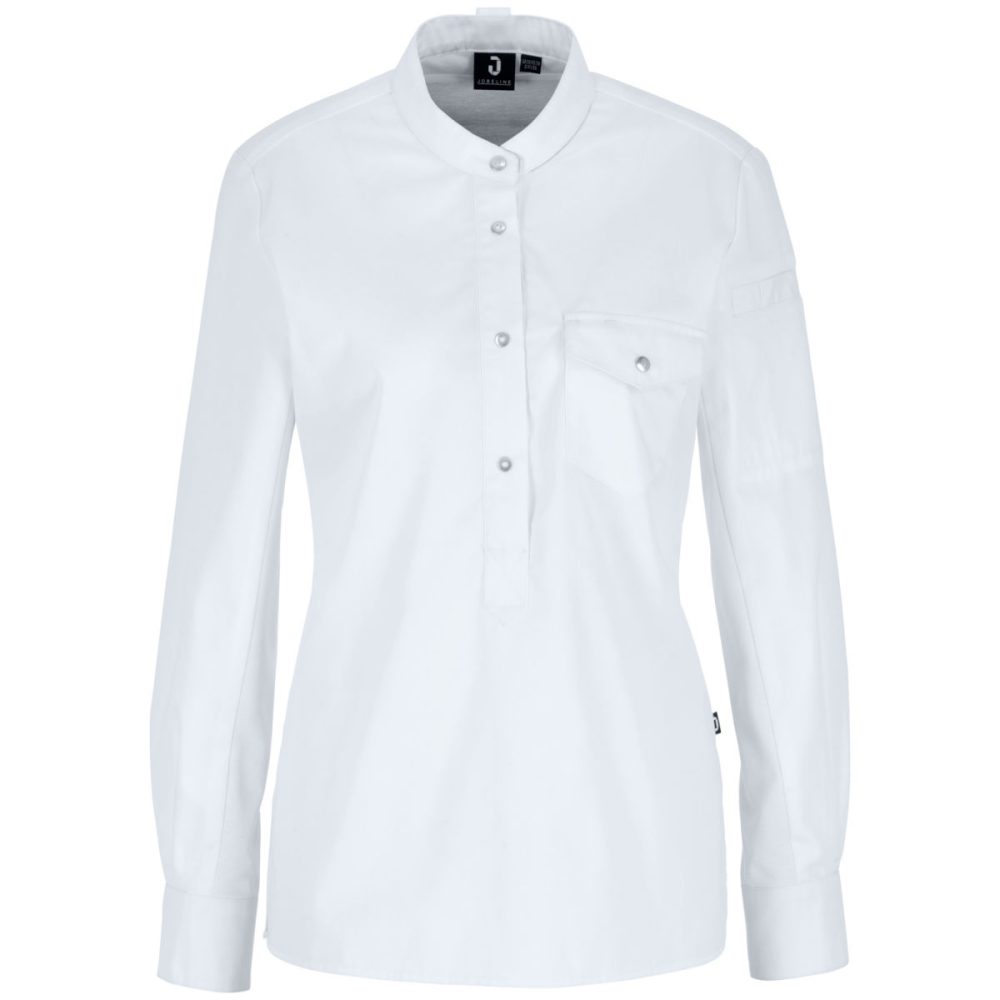 JOBELINE Damen Kochjacke Luca Langarm; Kleidergrösse 34; weiss