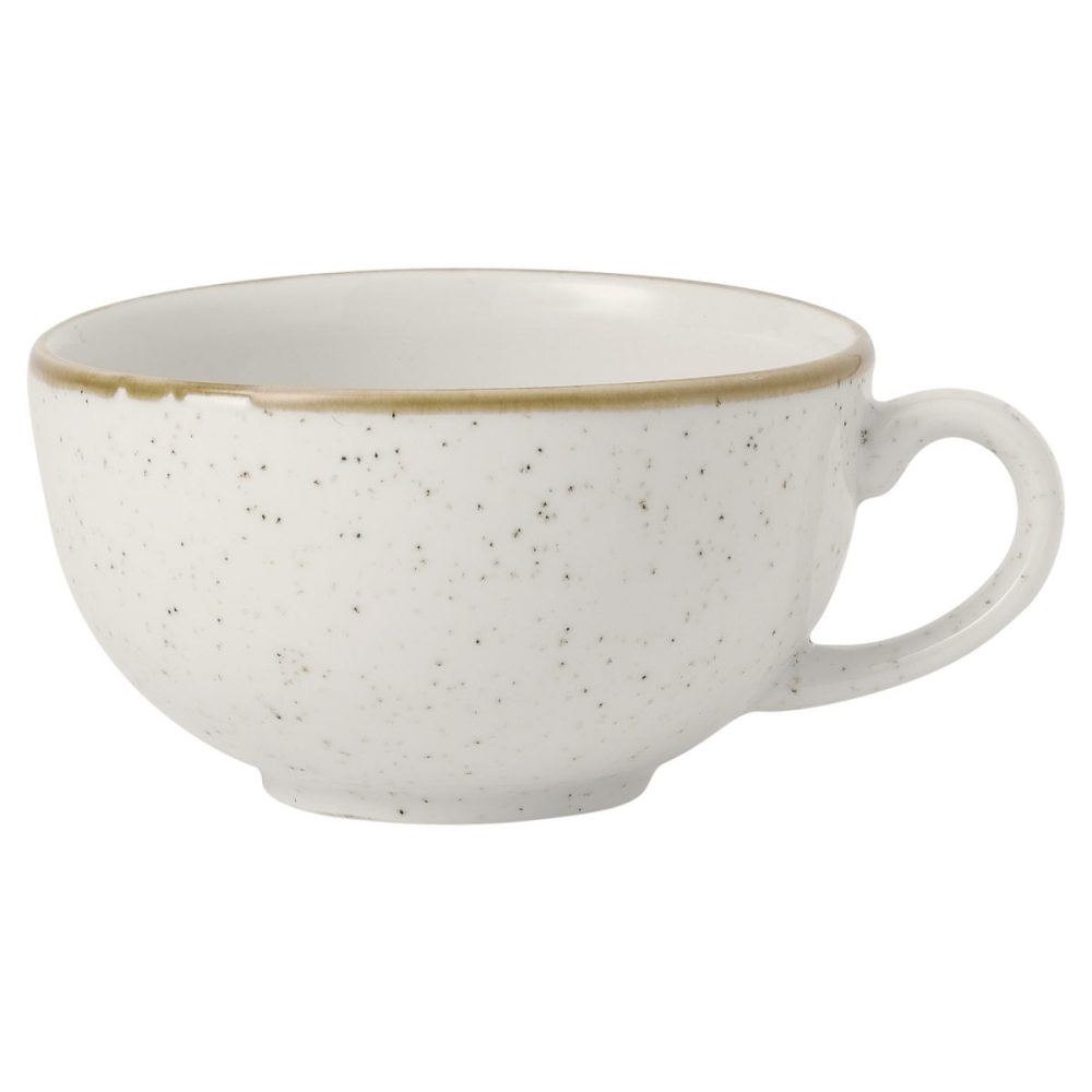 Churchill Cappuccino Tasse Stonecast Barley White; 280 ml, 11x6 cm (ØxH); weiss/braun; rund; 12 Stück / Pack
