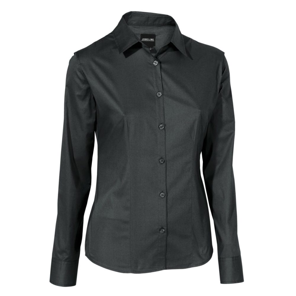 JOBELINE Damen Bluse Cecaria Langarm; Kleidergrösse 34; schwarz