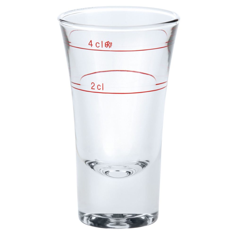 Bormioli Rocco Schnapsglas Dublino mit Eichstrich; 60 ml, 5.2x8.9 cm (ØxH); transparent; 2 cl & 4 cl Eichstrich, 6 Stück / Pack