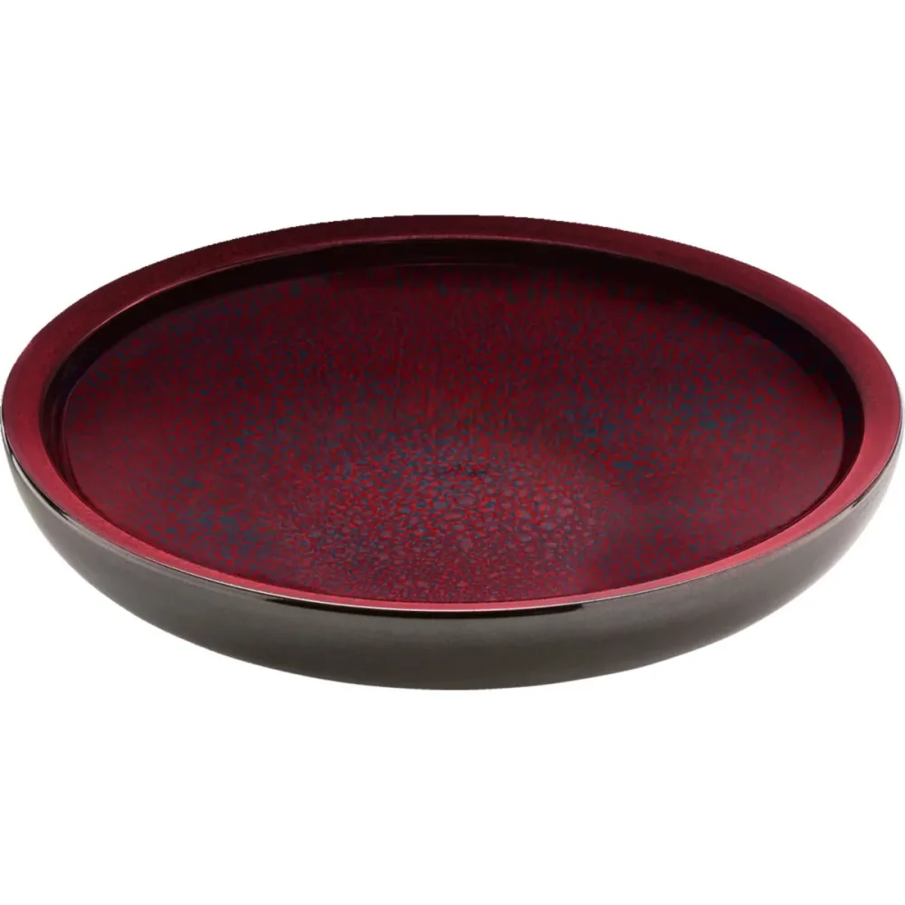 Playground Teller tief  Glow  coup; 1300 ml, 25x6.1 cm (ØxH); rot/schwarz; rund; 2 Stück / Pack
