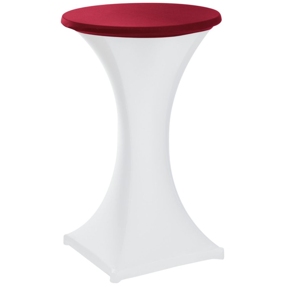 ERWIN M. Tischplattenüberzug Stehtisch Grace; 80 cm (Ø); bordeaux; rund