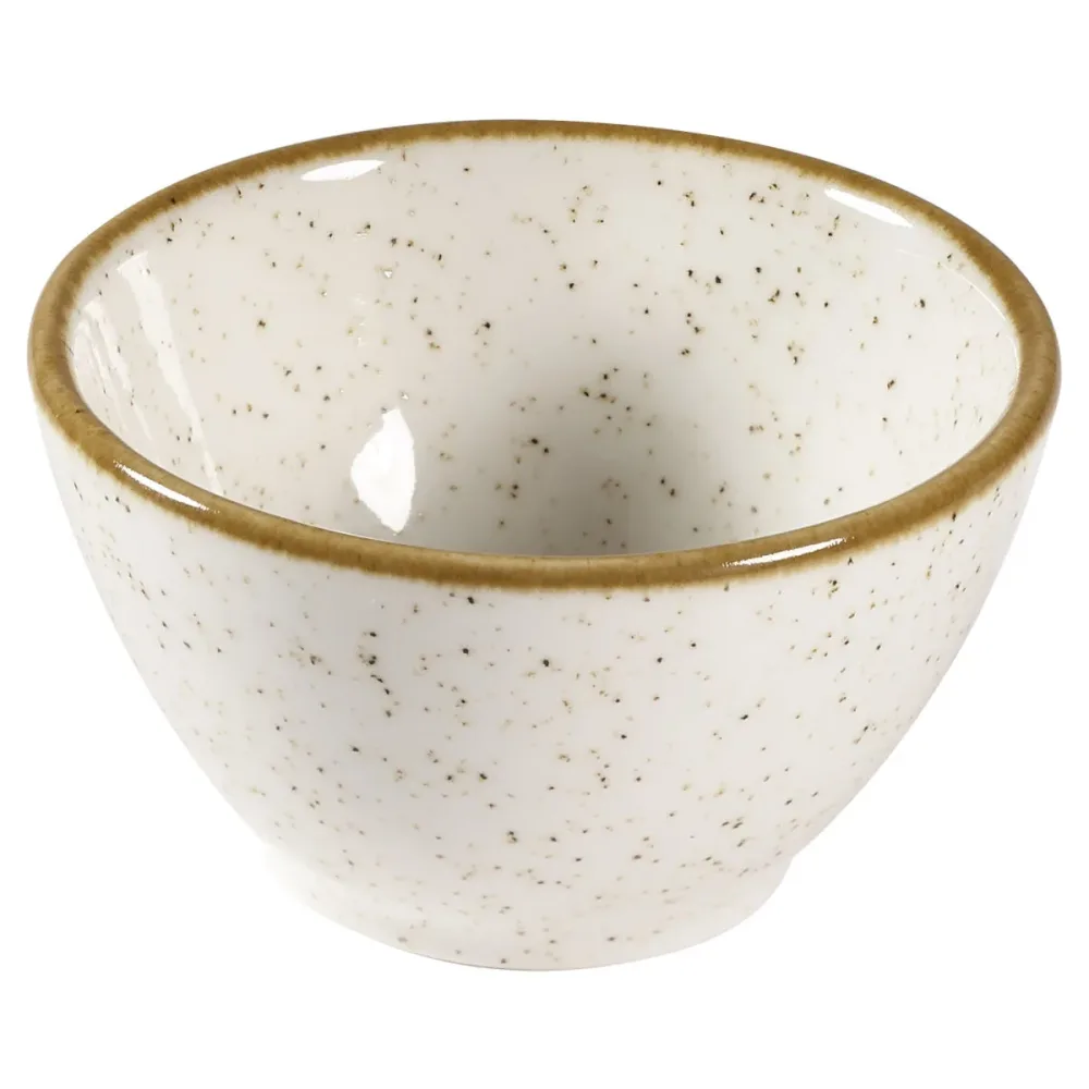 Churchill Dip Schale Stonecast Barley White; 110 ml, 8.5 cm (Ø); weiss/braun; rund; 12 Stück / Pack