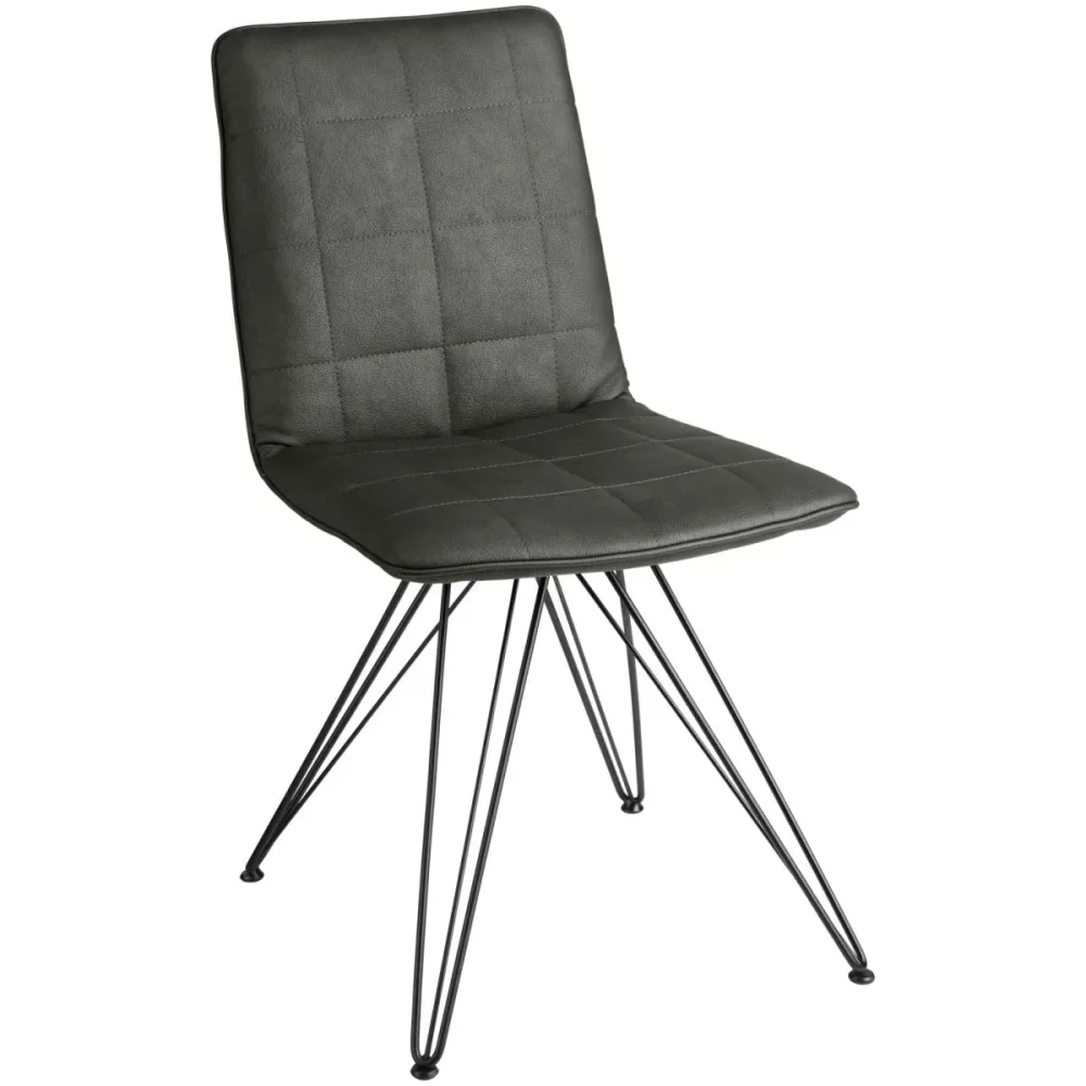 VEGA Schalenstuhl Milaria Kunstleder, Gestell Metall; 60x51x88.5 cm (BxTxH); Sitz anthrazit, Gestell schwarz; 2 Set / Pack