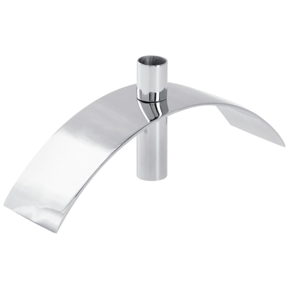 Spitzkerzenhalter Aagie; 25.6x6.5x10 cm (LxBxH); silber