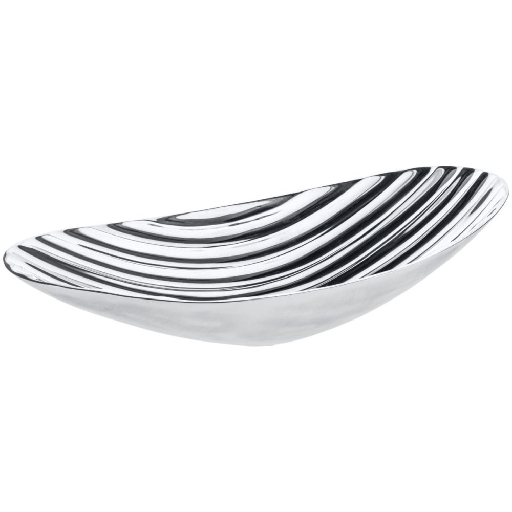 Deko-Schale Brankia; 53x24x12 cm (LxBxH); silber