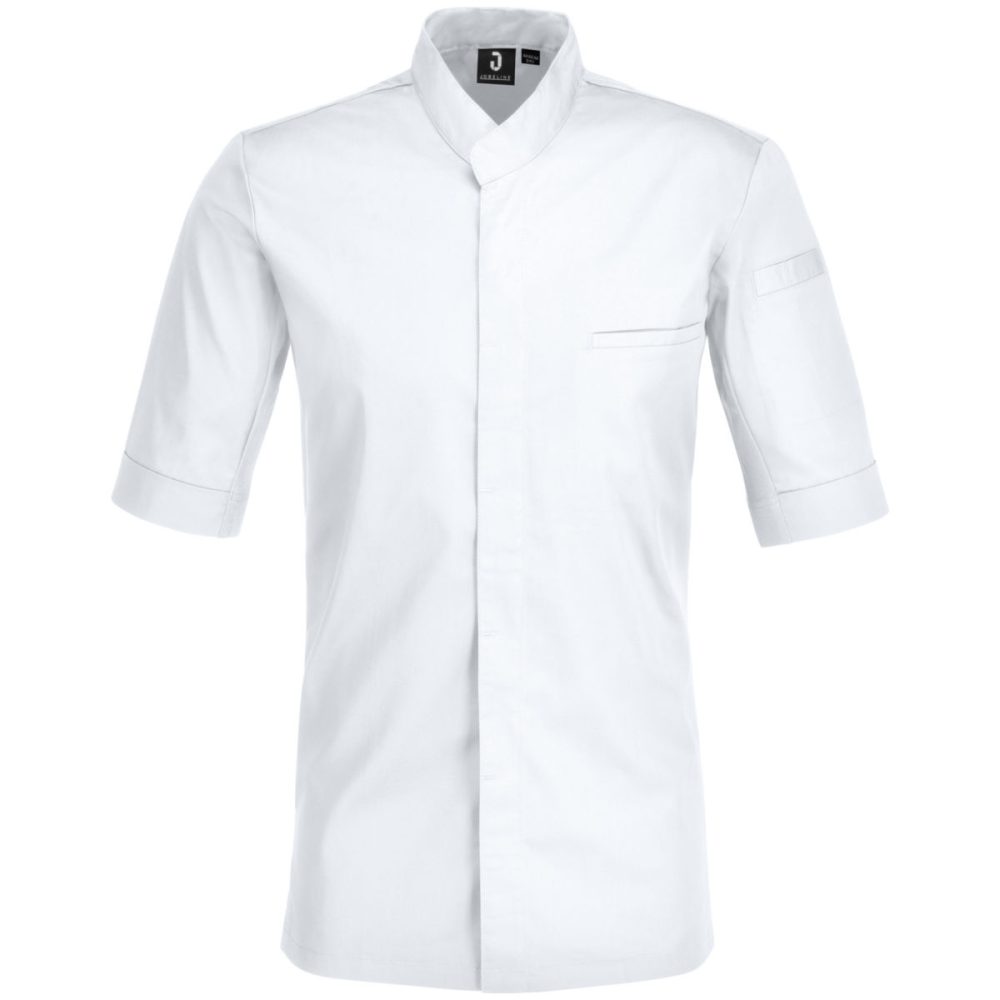 JOBELINE Herren Kochjacke Marco Kurzarm; Kleidergrösse 54; weiss