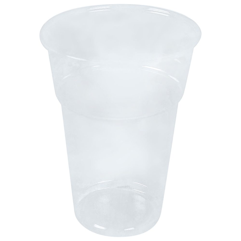 NATUREStar Trinkbecher Kaltgetränke PLA; 510 ml, 9.5x13 cm (ØxH); transparent; 0.4 l Eichstrich, 50 Stück / Pack