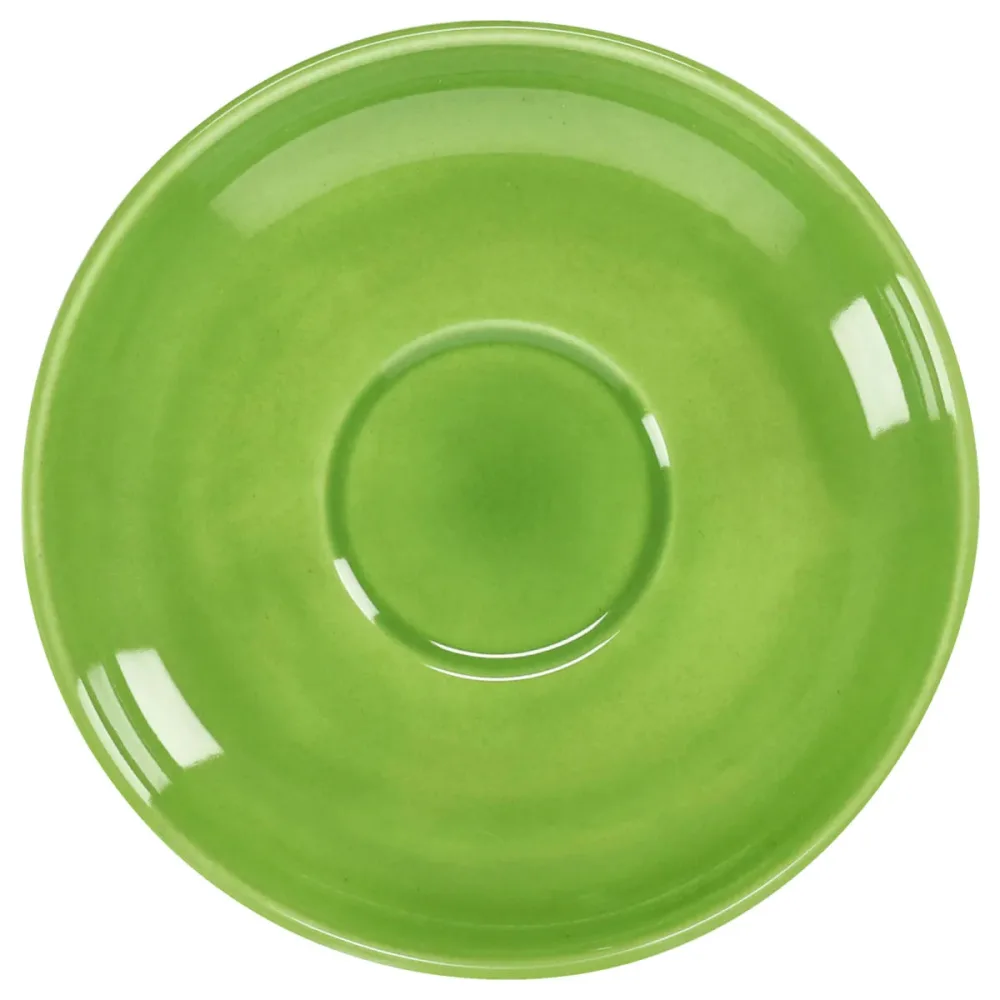 PULSIVA Kaffee-Untertasse Joy 2.0; 14 cm (Ø); grün; rund; 6 Stück / Pack
