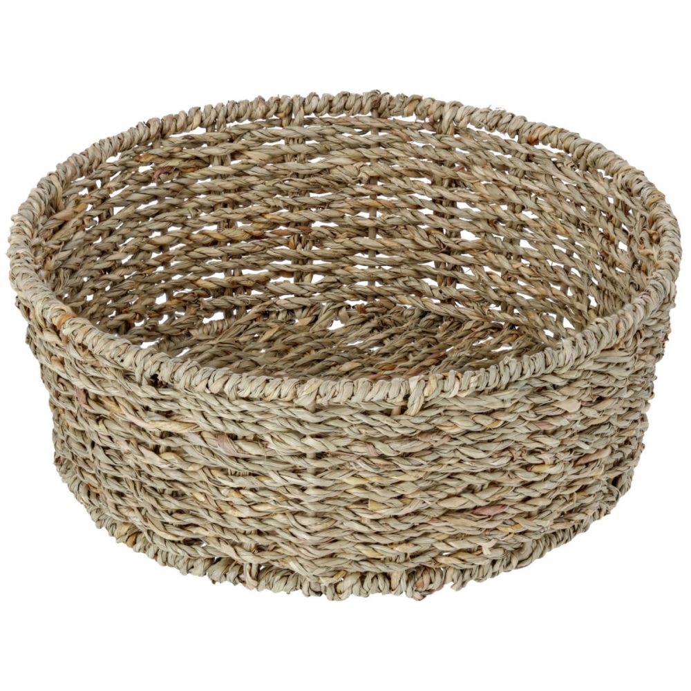 PULSIVA Tischkorb Händel rund; 24.5x10 cm (ØxH); beige meliert/grün meliert; rund