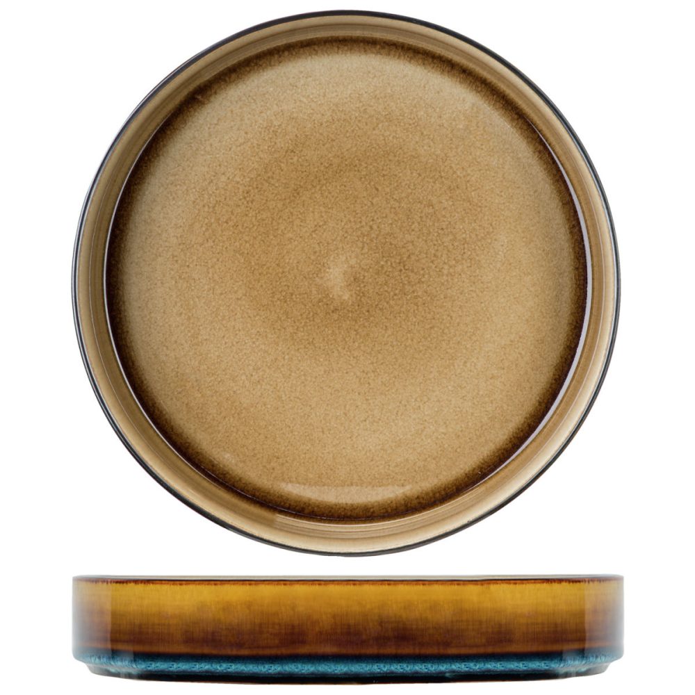 Cosy & Trendy Suppenteller Quintana; 1230 ml, 23x4.3 cm (ØxH); bernstein; rund; 3 Stück / Pack