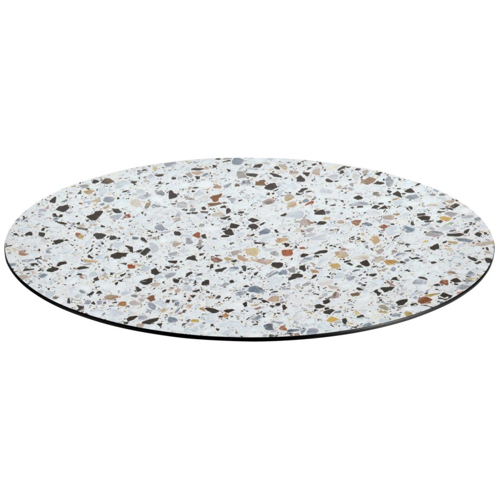 VEGA Outdoor Tischplatte Lift rund; 60 cm (Ø); terrazzo; rund