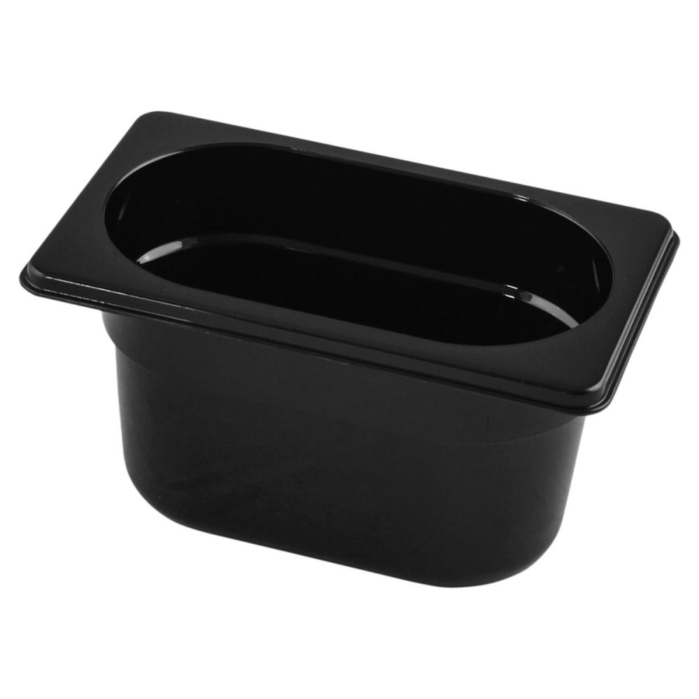 VEGA GN-Behälter Nero 1/9; GN 1/9, 900 ml, 17.6x10.8x10 cm (LxBxT); schwarz