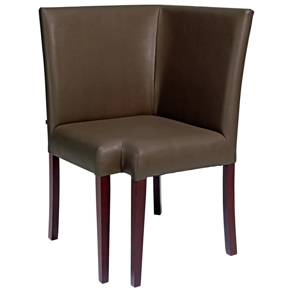 VEGA Eckelement Elegance; 63x63x95.5 cm (BxTxH); Sitz braun, Gestell wenge