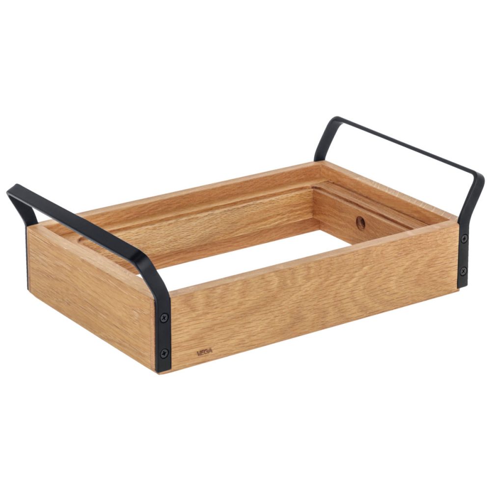 VEGA Grundbox Esino flach, GN 1/4; 35.4x21x10.9 cm (LxBxH); braun/schwarz; rechteckig
