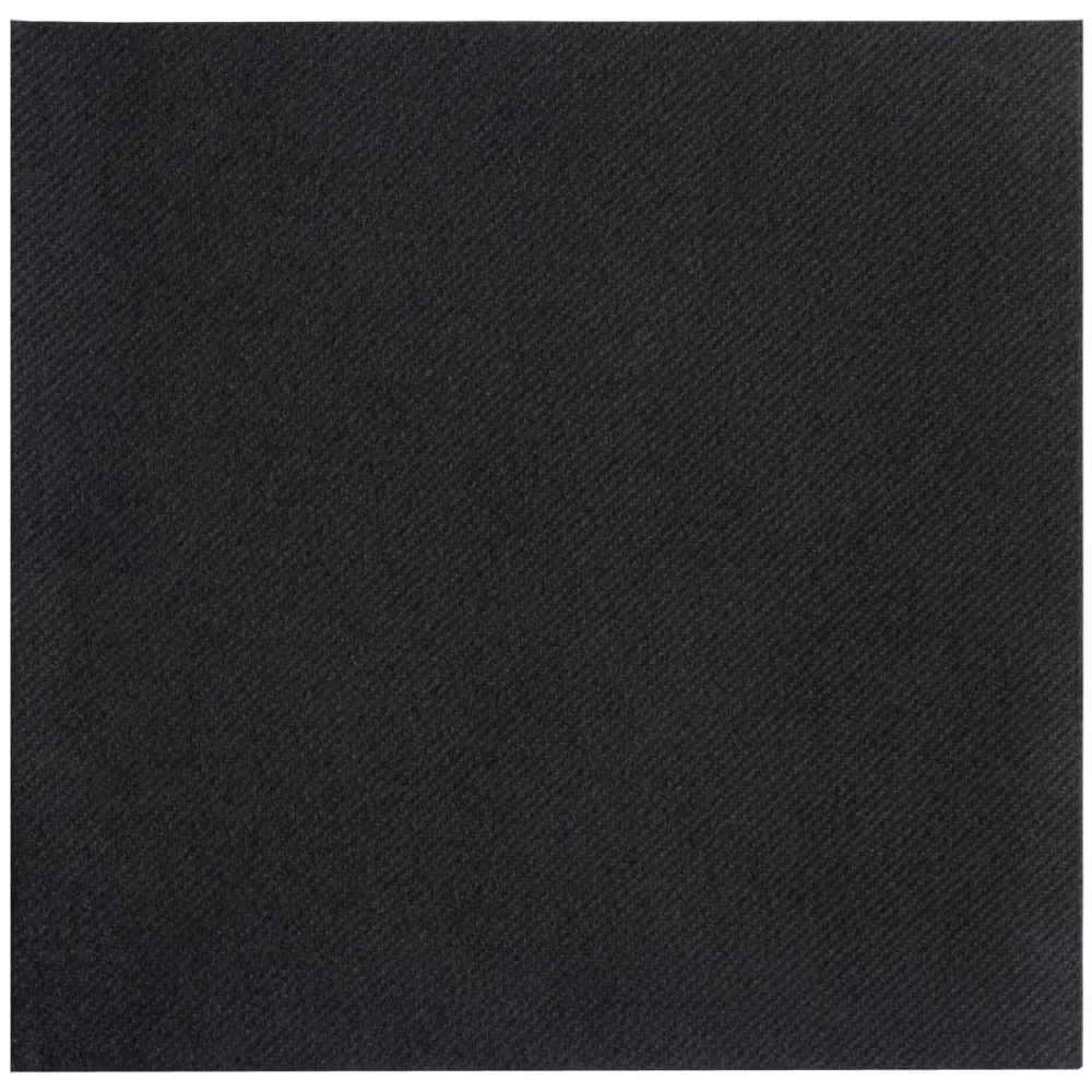GARCIA DE POU Serviette Arla 1/4 Falz; 40x40 cm (BxL); schwarz; 50 Stück / Pack