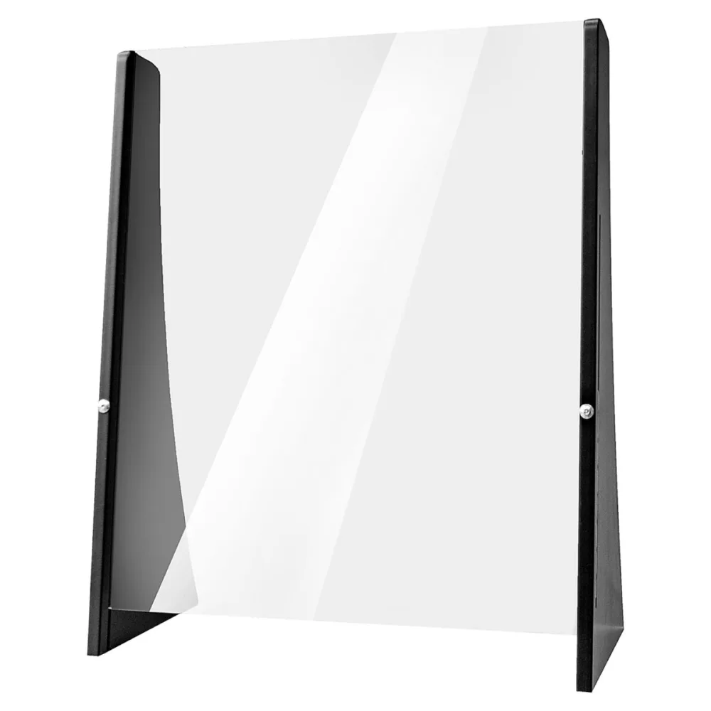 PULSIVA Theken-Hygieneschutzwand Prevent Sicherheitsglas; 65x30x80 cm (BxTxH); schwarz