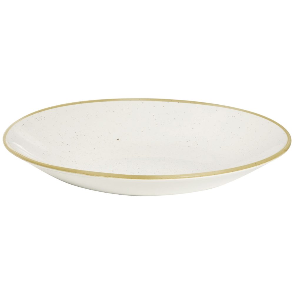 Churchill Teller tief Stonecast Barley White Coupe; 320 ml, 22.5 cm (Ø); weiss/braun; rund; 12 Stück / Pack