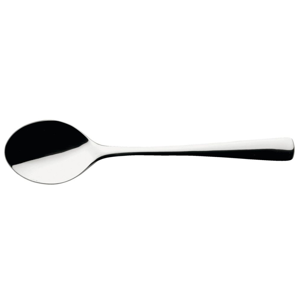 VEGA Vorspeisen-/Dessertlöffel Madrid; 18 cm (L); silber, Griff silber; 12 Stück / Pack
