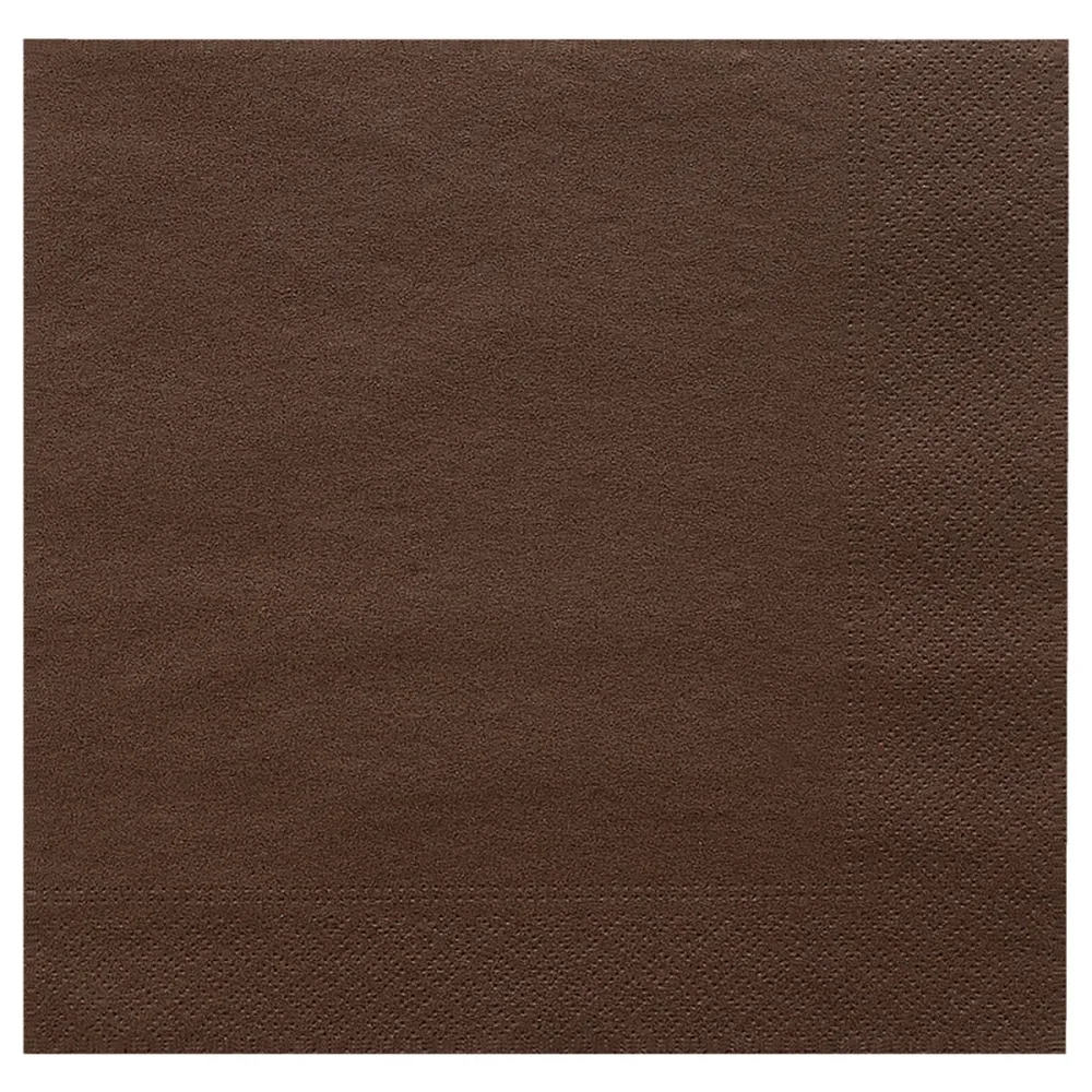GARCIA DE POU Papierserviette 2-lagig; 39x39 cm (BxL); braun; 100 Stück / Pack