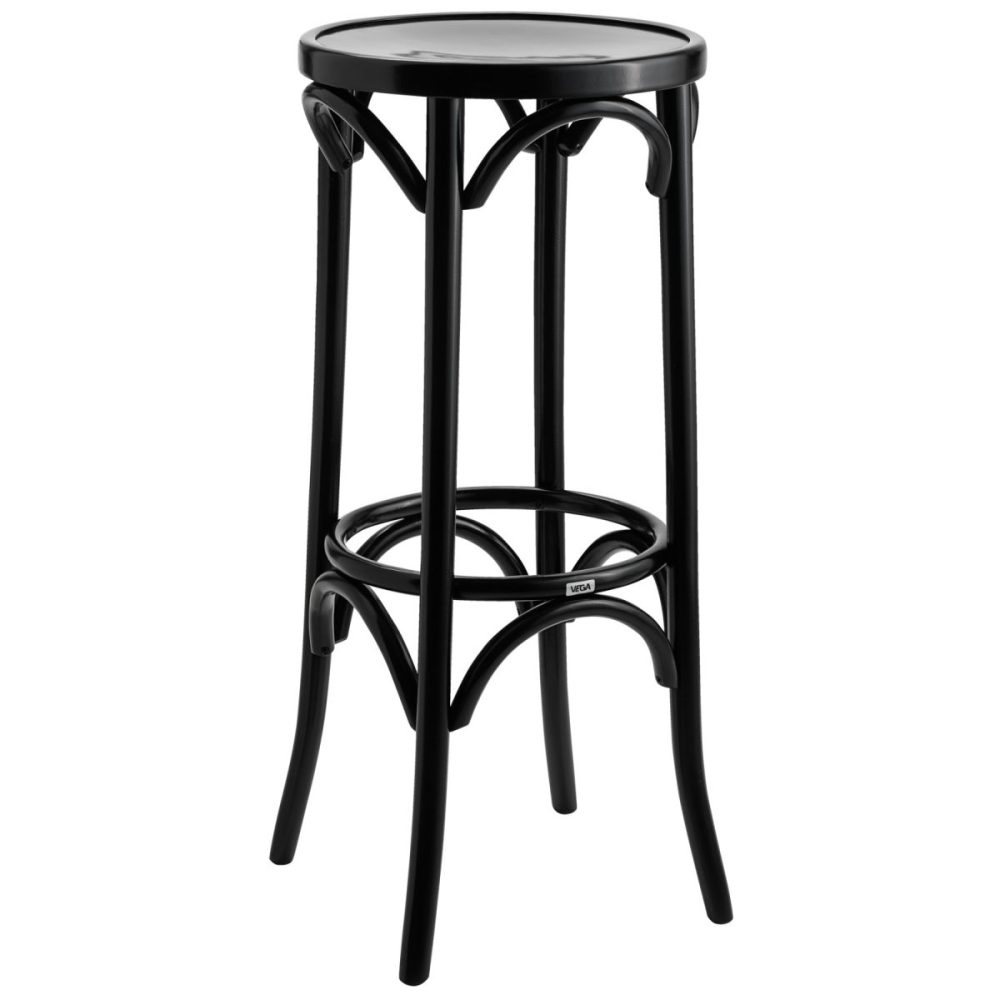 VEGA Barhocker Wilhelm; 37x37x80 cm (BxTxH); schwarz