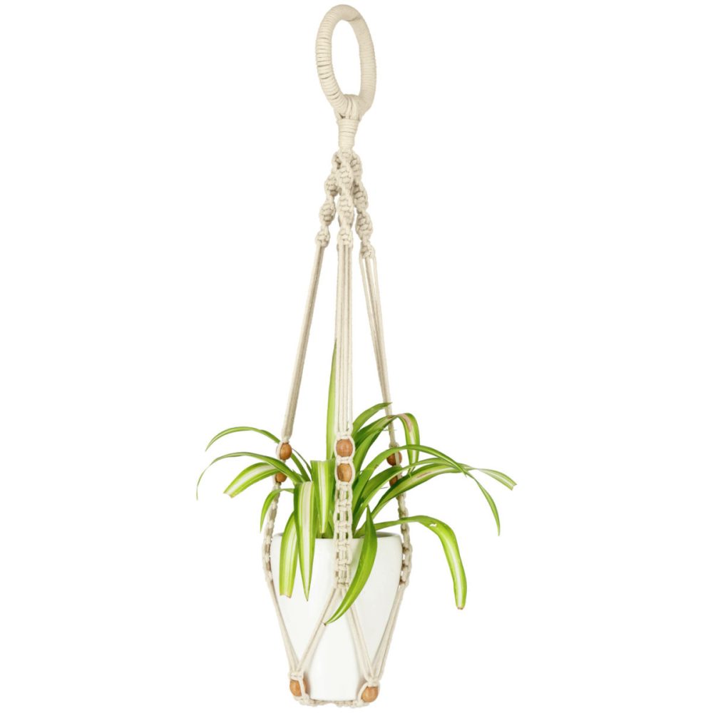 Blumenampel Natsuki; 90x10 cm (LxB); cremeweiss/braun