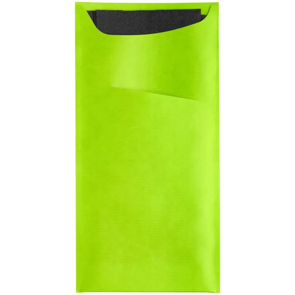 GARCIA DE POU Bestecktasche Besta; 11.2x22.5 cm (BxL); kiwi; 100 Stück / Pack