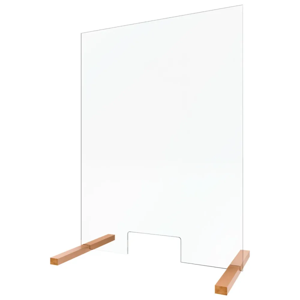 APS Hygiene- und Hustenschutz Anapo; 75x0.5x100 cm (BxTxH); transparent/braun