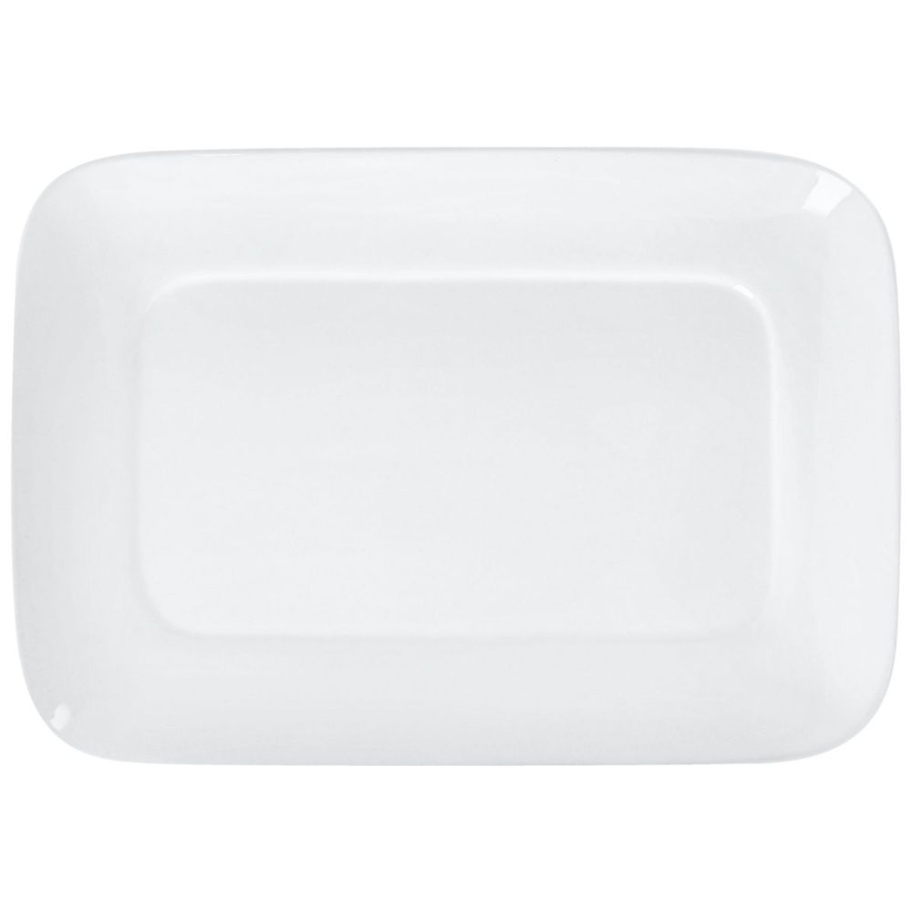PULSIVA Servierplatte Tila; 23x16x2 cm (LxBxH); weiss; rechteckig; 6 Stück / Pack