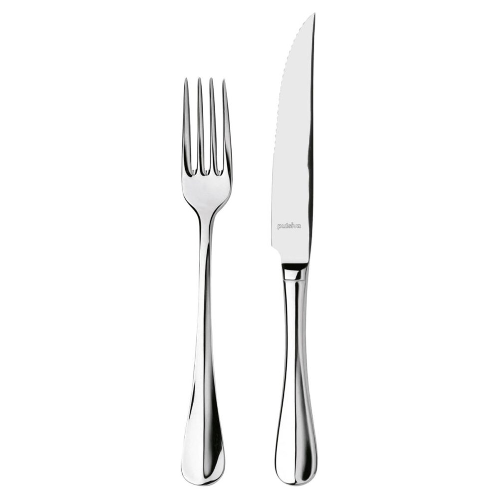 PULSIVA Steakbesteck-Set Paris 24-teilig; silber, Griff silber; 12 Set / Pack