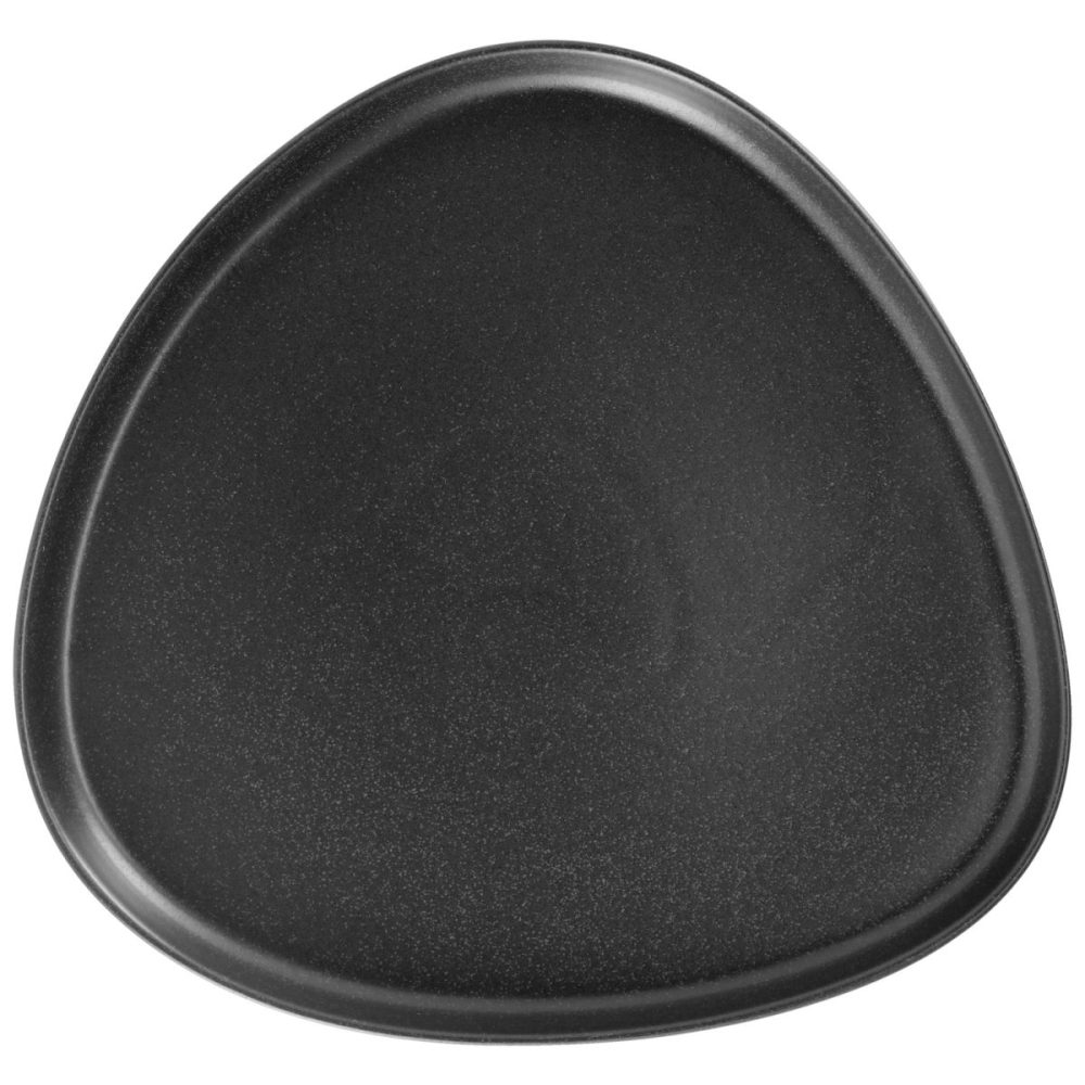 VEGA Teller flach Masca organisch mit Rand; 20.7x19.5x2 cm (LxBxH); schwarz; organisch; 6 Stück / Pack