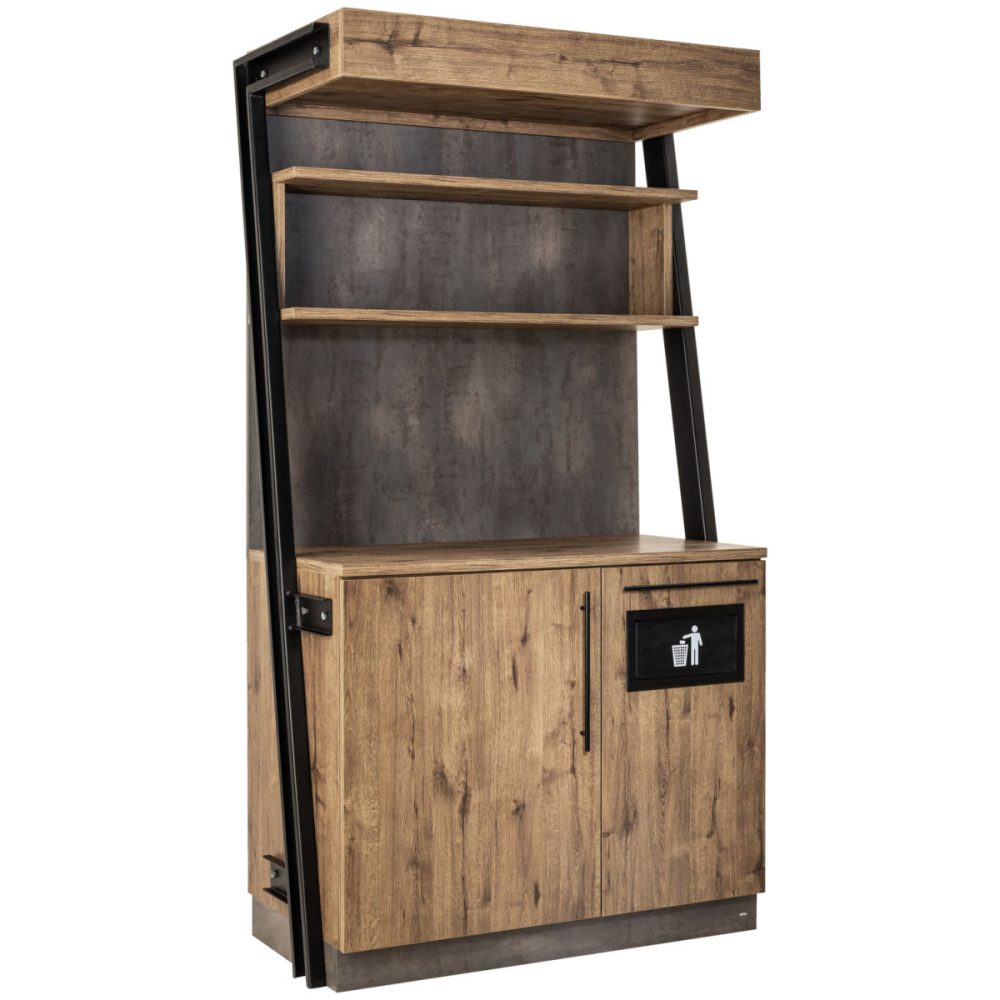 VEGA Servicestation Baristo Industrial, mit Abfallsystem; 118x61x216 cm (BxTxH); eiche antik
