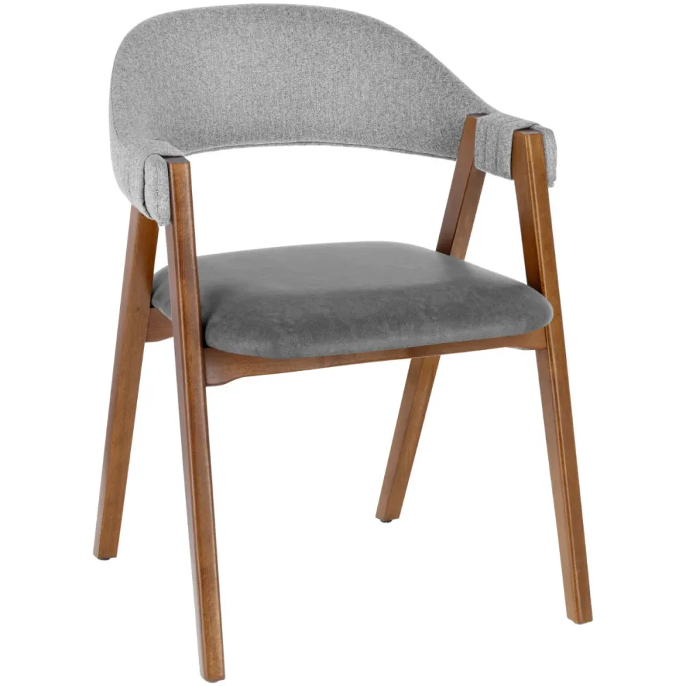 VEGA Armlehnstuhl Imano; 59x62x76 cm (BxTxH); Sitz anthrazit, Gestell tabak gebeizt