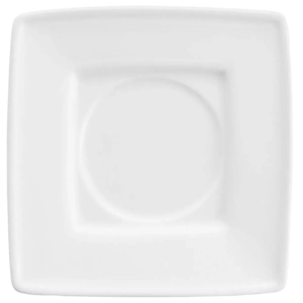 PULSIVA Espresso-Untertasse Jazz; 11x11 cm (LxB); weiss; quadratisch; 6 Stück / Pack